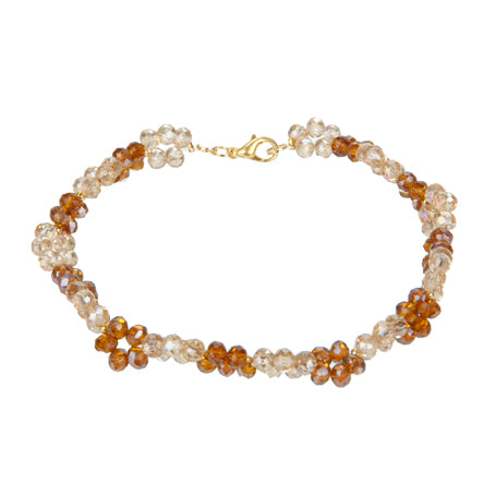 Pulsera De Cristales Topacio Y Miel