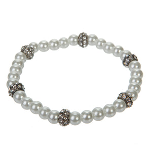 Pulsera Plata Con Perlas Y Rondeles