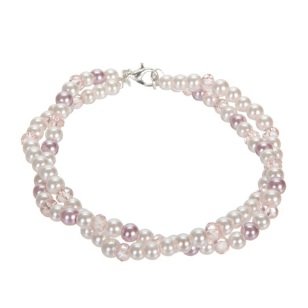Pulsera Doble De Perla Y Rondel