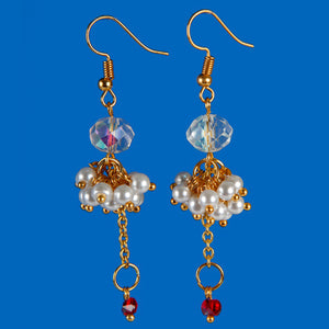 Aretes Con Engarces De Perlas Blancas