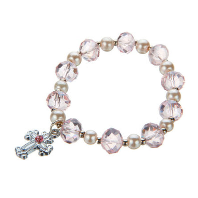 Fantasías Miguel Clave:CZ39 Pulsera Decenario Cristal-Rosa