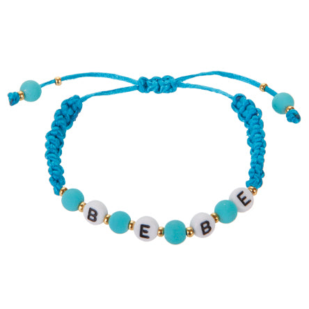 Pulsera Tejida Con Cuentas De Letras