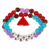 Fantasías Miguel Clave:CZ474 Pulsera Doble Hilo Con Cuenta Brillante