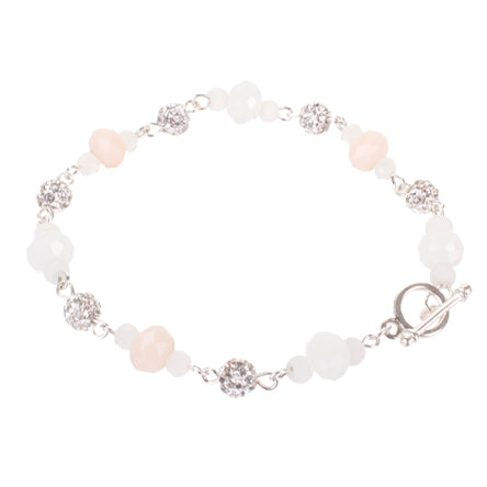 Pulsera Engarzada Con Caucho Y Rondel