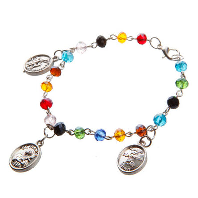 Fantasías Miguel Clave:CZ60 Pulsera De Engarces Multicolor Con Medalla