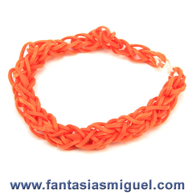 Fantasías Miguel Clave:DM117 Pulsera Con Ligas Naranja