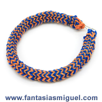 Fantasías Miguel Clave:DM99 Pulsera Con Ligas Naranja-Azul