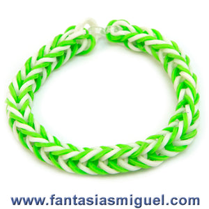 Pulsera Espina De Pescado, Blanco Limón