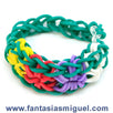 Fantasías Miguel Clave:EA245 Pulsera Estrella, Amarillo/ Agua/ Morado/ Rojo/ Blanco