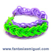 Fantasías Miguel Clave:EA248 Pulsera De Zíper Doble, Morado Limón