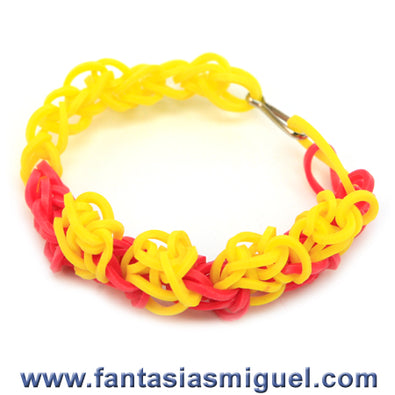 Fantasías Miguel Clave:EA249 Pulsera Zig Zag, Rojo Amarillo