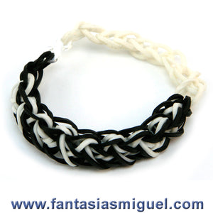 Pulsera Blanco-Negro