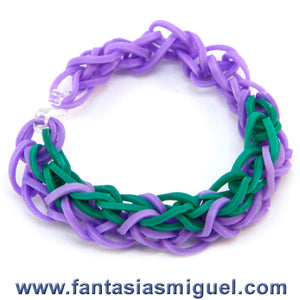 Pulsera Con Ligas Agua-Morado