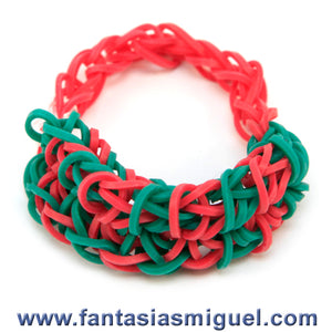 Pulsera Con Ligas Agua-Rojo