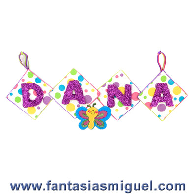 Fantasías Miguel Clave:EA324 Letrero Para Fiesta Infantil Dana