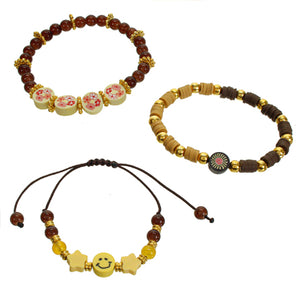 Set 3 Pulseras Heishi