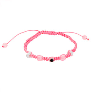 Pulsera Tejida Rosa