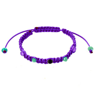 Pulsera Tejida Morado/Menta