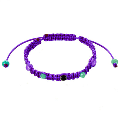 Fantasías Miguel Clave:ED75 Pulsera Tejida Morado/Menta