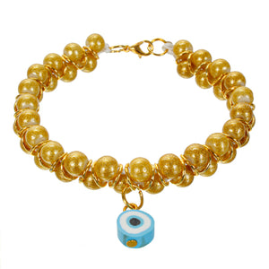 Pulsera Perla Destellos Oro