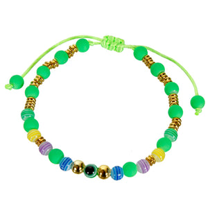 Pulsera Cuentas Verde Neon