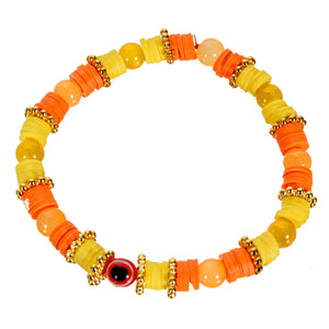 Pulsera Heishi Naranja