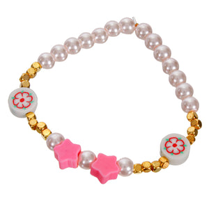 Pulsera Perlas Con Estrellas