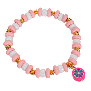 Pulsera Rosa/Blanco