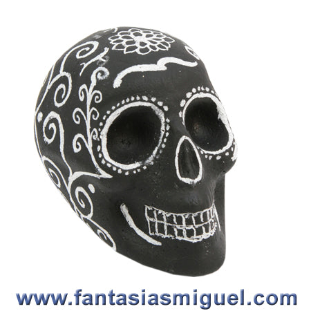 Calaverita De Chocolate Con Pintura De Pizarrón, Negro Blanco
