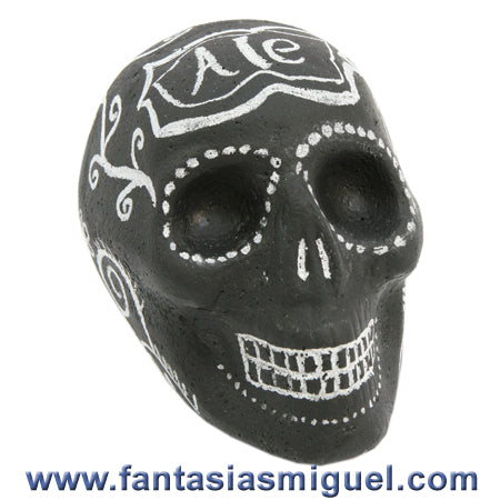 Calaverita De Chocolate Con Pintura De Pizarrón, Negro Blanco