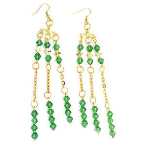 Aretes Oro-Esmeralda