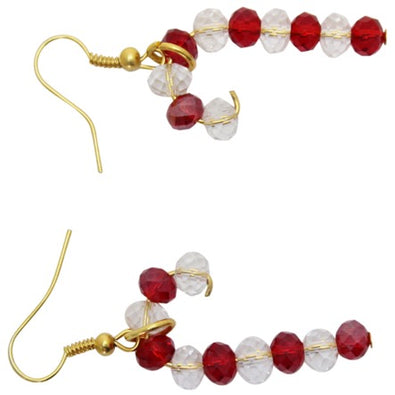 Fantasías Miguel Clave:EG60 Aretes Rojo Cristal