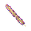 Fantasías Miguel Clave:EG63 Pulsera Doble Morado-Fiusha Con Cadenas