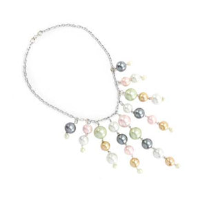 Collar De Perlas Multicolor