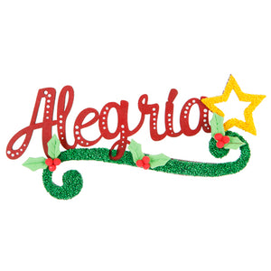 Letrero Alegria Con Fomi Moldeable Burbuja