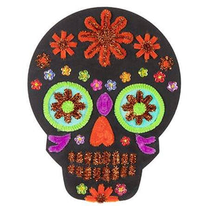 Calavera Negra Con Chenille