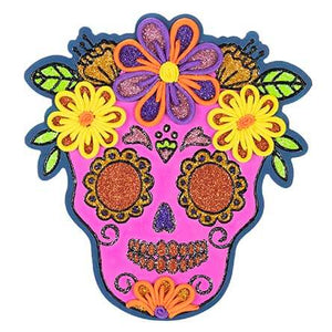 Calavera Colorida Con Cordón Paracaídas