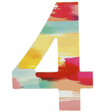 Numero 4 Con Papel Scrap