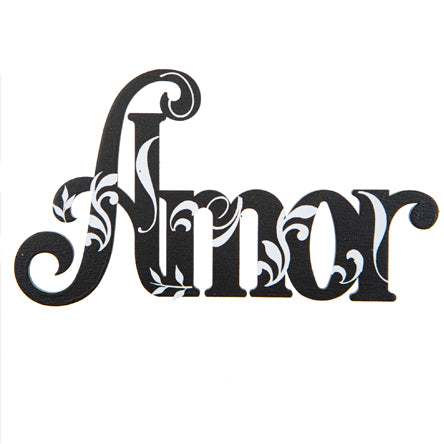 Letrero Amor Color Negro Con Vinil
