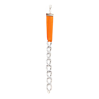 Fantasías Miguel Clave:ER1171 Pulsera Con Cadena Y Listón Popotillo Naranja