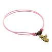 Fantasías Miguel Clave:ER1515 Pulsera Cordón Rosa Con Dije Ángel