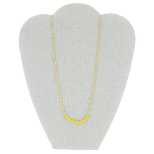 Collar Con Cadena Y Cuenta Amarilla