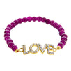 Fantasías Miguel Clave:ER1526 Pulsera Morado Con Dije Love