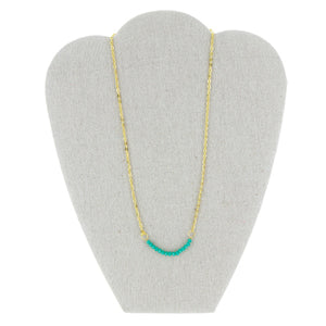 Collar De Cadena Con Cuenta Jade