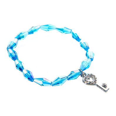 Fantasías Miguel Clave:ER1555 Pulsera Azul Con Dije Llave