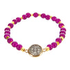 Fantasías Miguel Clave:ER1570 Pulsera Morado Con Medalla