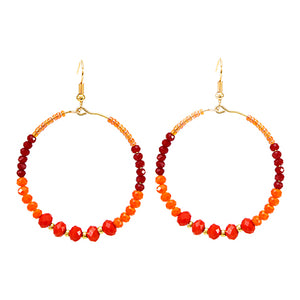 Aretes Circulo Rojo-Naranja