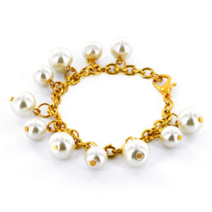Pulsera De Cadena Con Perlas