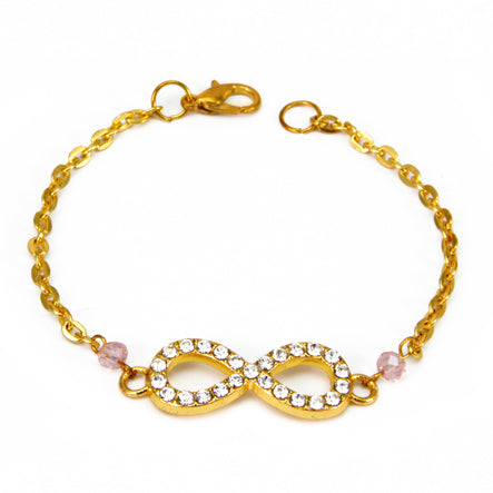 Pulsera Con Cadena Y Dije Infinito Oro