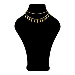 Collar De Oro Con De Dijes De Hojas